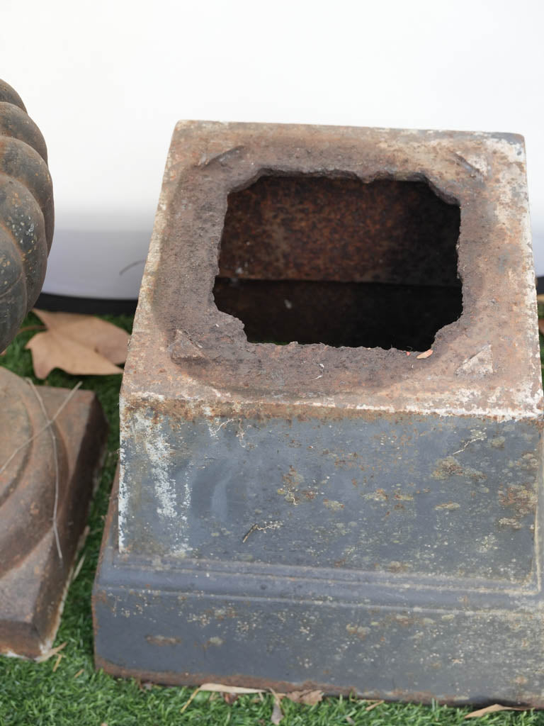 Striking antique cast iron planter