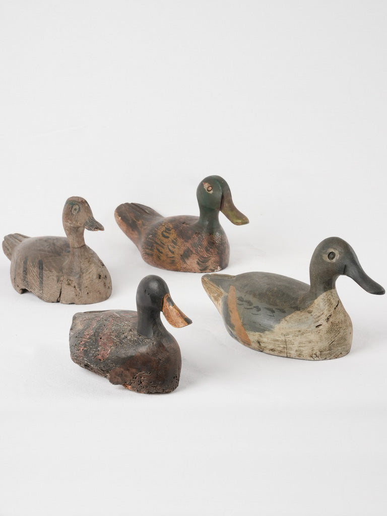 Antique wooden hunting decoy ducks