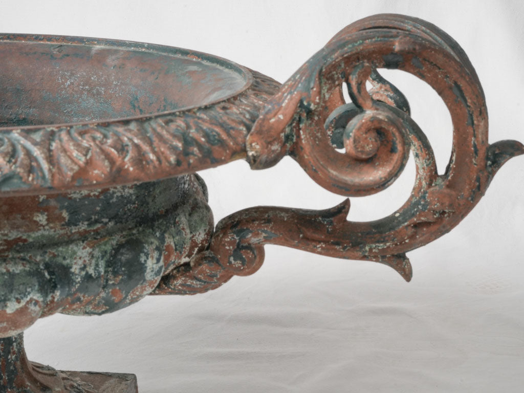 Patina finish French planters
