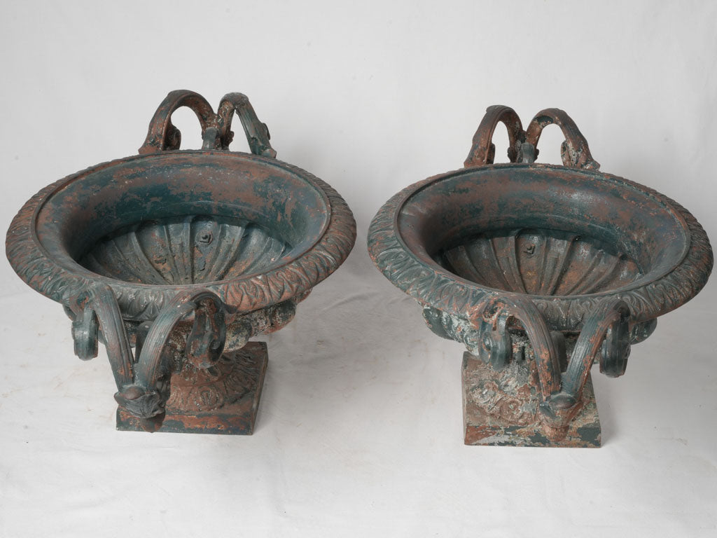 Decorative iron French planters