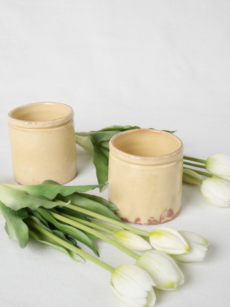 Petite vintage terracotta jam jars