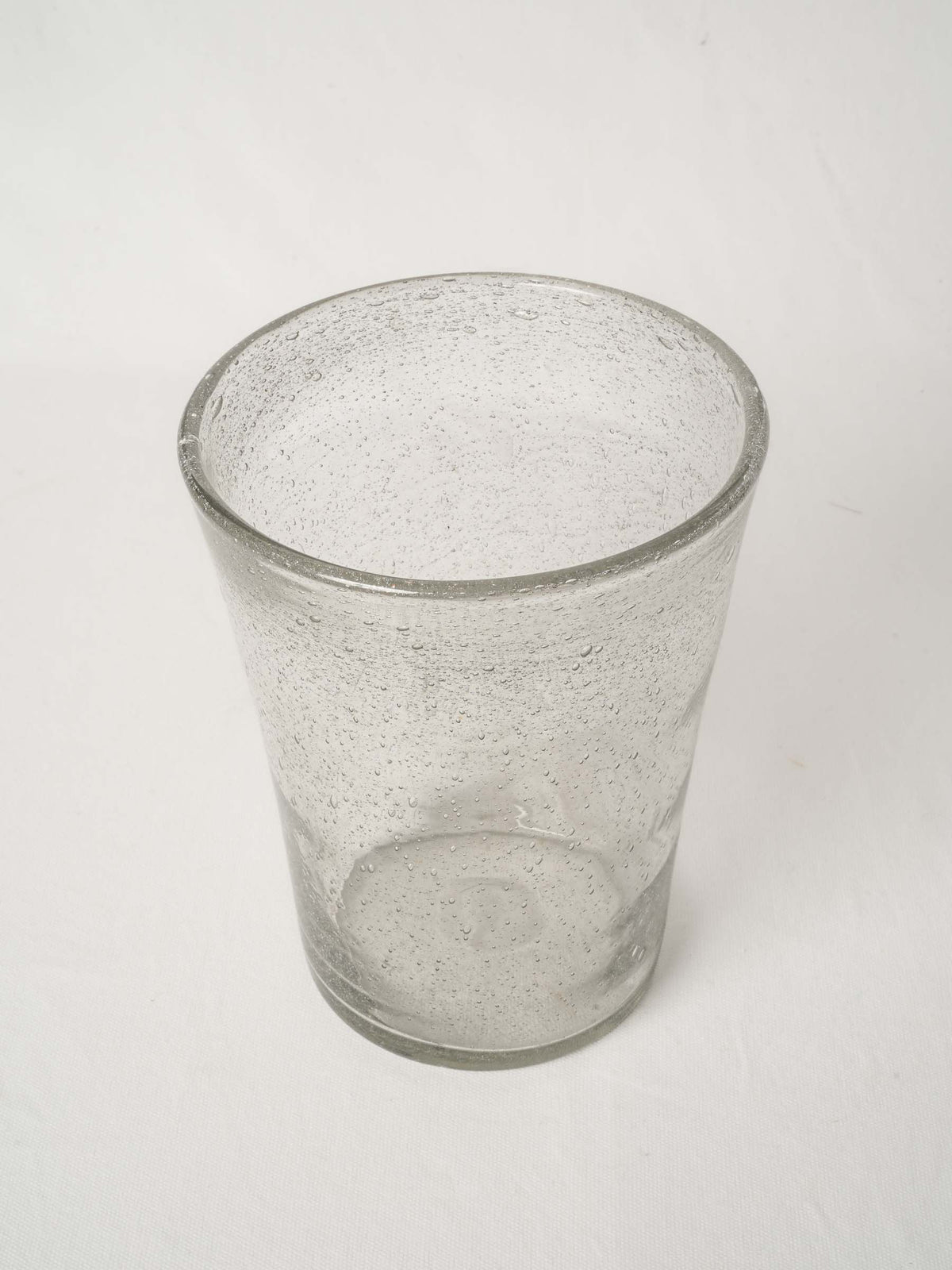Large Vintage French Bubble Glass Vase