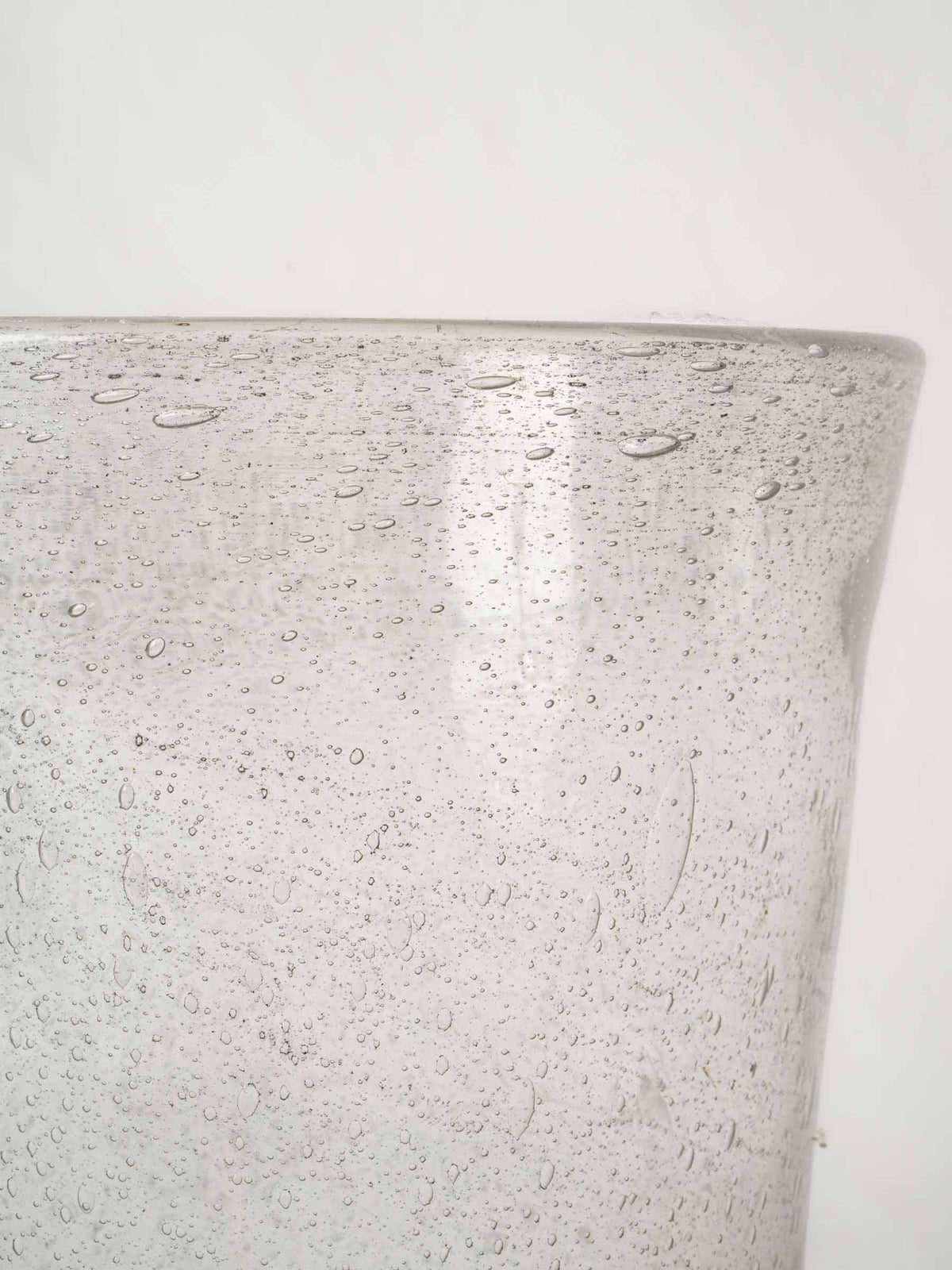 Large Vintage French Bubble Glass Vase