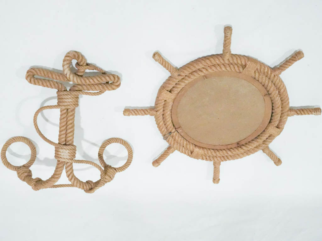 Coastal style rope mirror ensemble