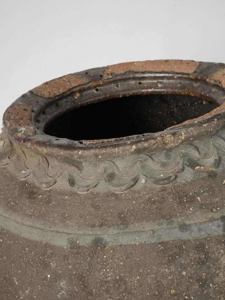 19th Century Reflective Manganese Glaze Pot