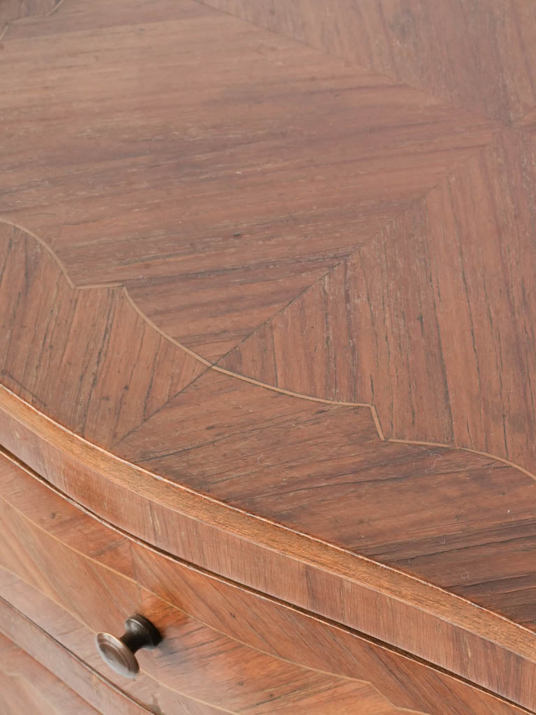 Artful herringbone pattern nightstand