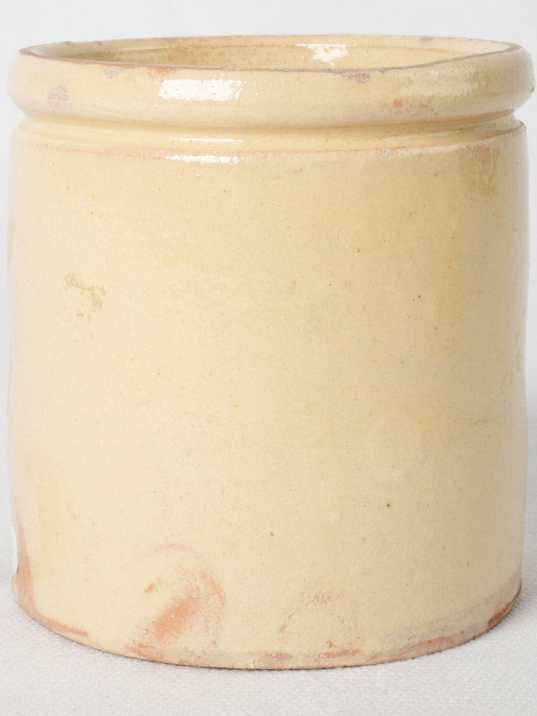 Aged small French salt and jam containers