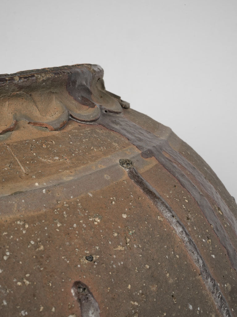 Distinctive 19th Century Drip Glaze Pot