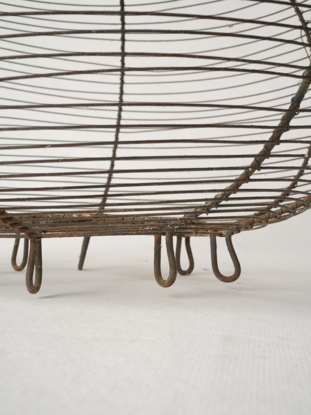 Antique French Wire Salad Basket w/ Swing Handle