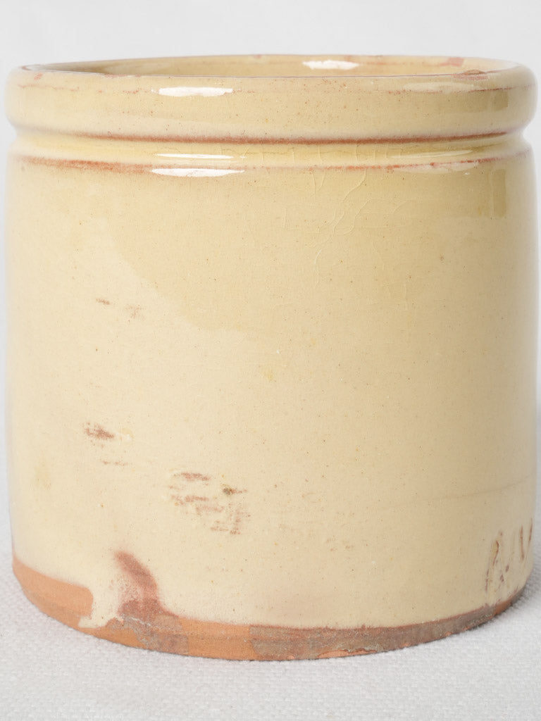 Traditional vintage French jam containers