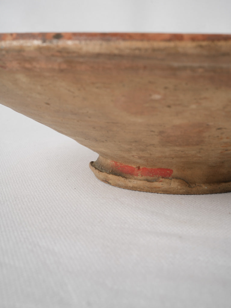 Warm ocher French footed fruit bowl