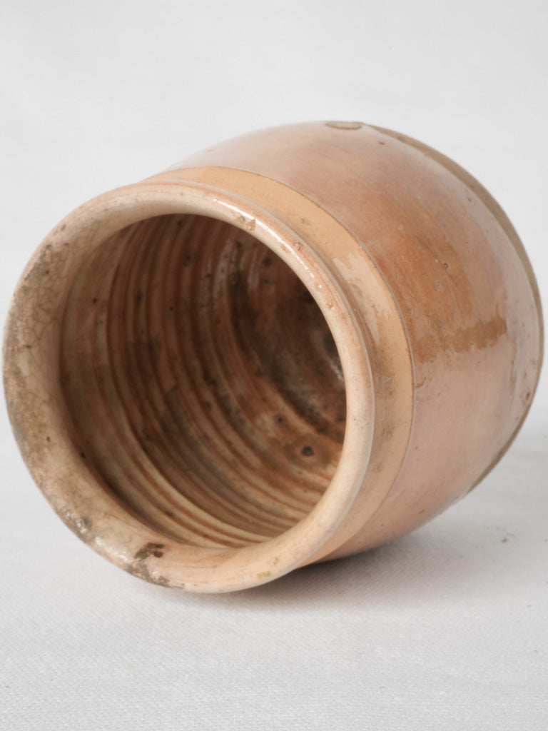 Vintage duo-toned glaze honey pot