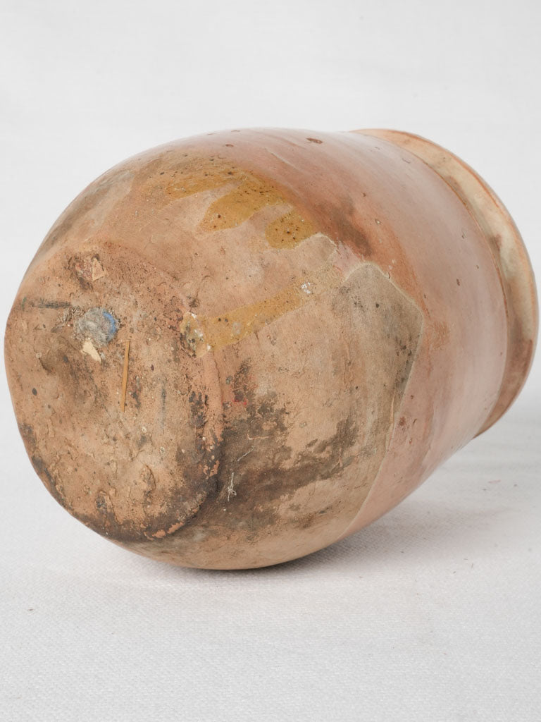 Rustic honey pot with creamy glaze