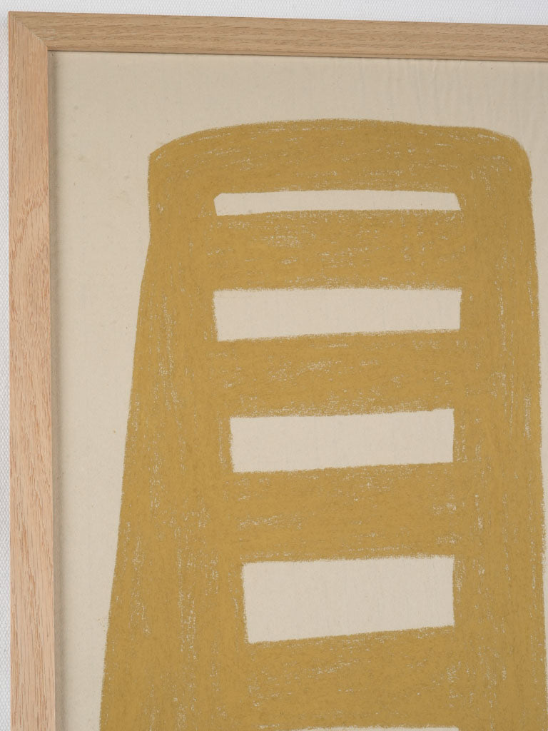 Minimal warm ochre artwork