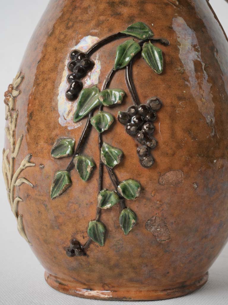 Isère mottled vintage alpine ceramic pitcher