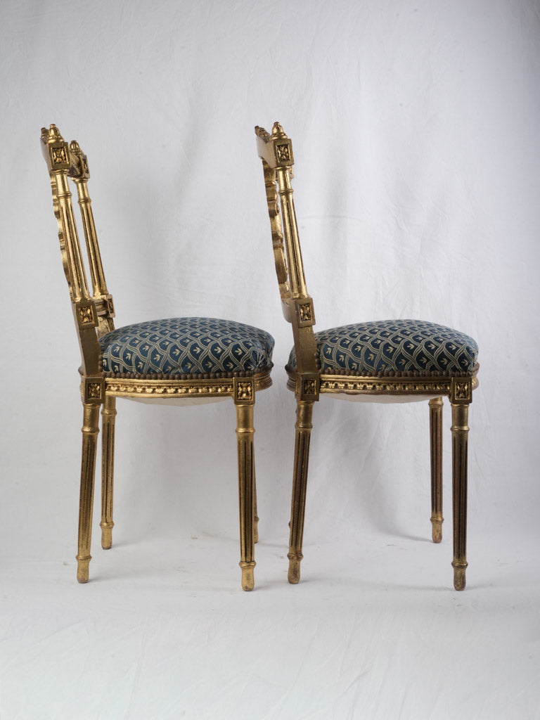 Theatrical Napoleon III salon chairs