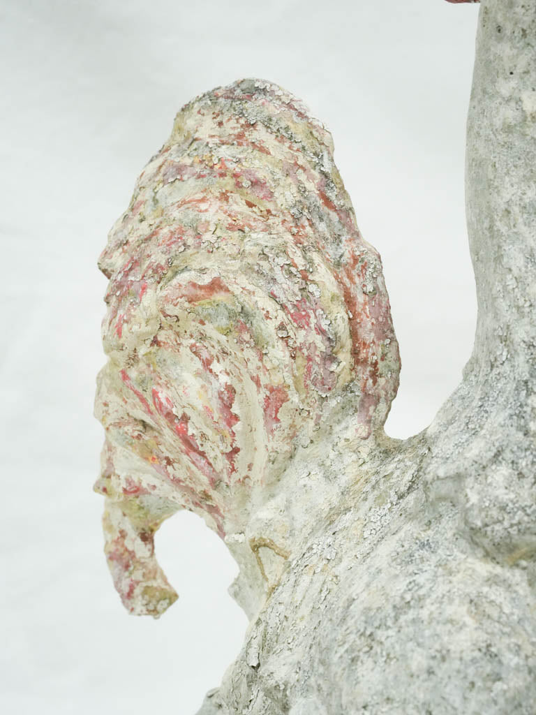 Timeworn mid-century rooster planters