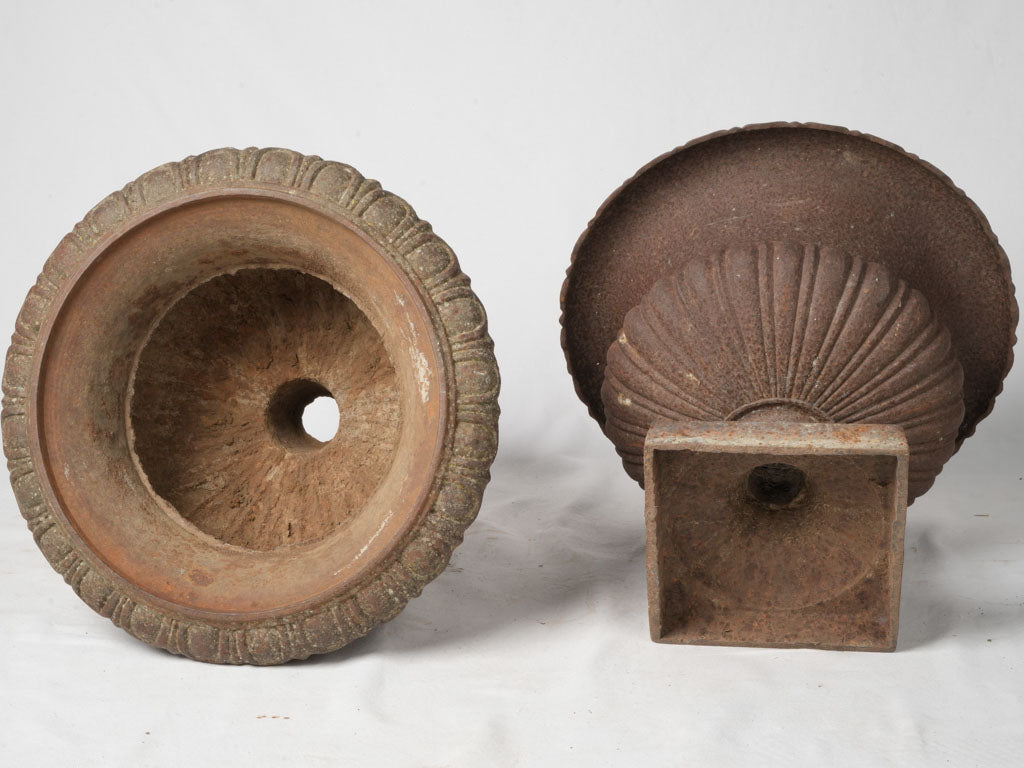 Elegant traditional cast iron vases