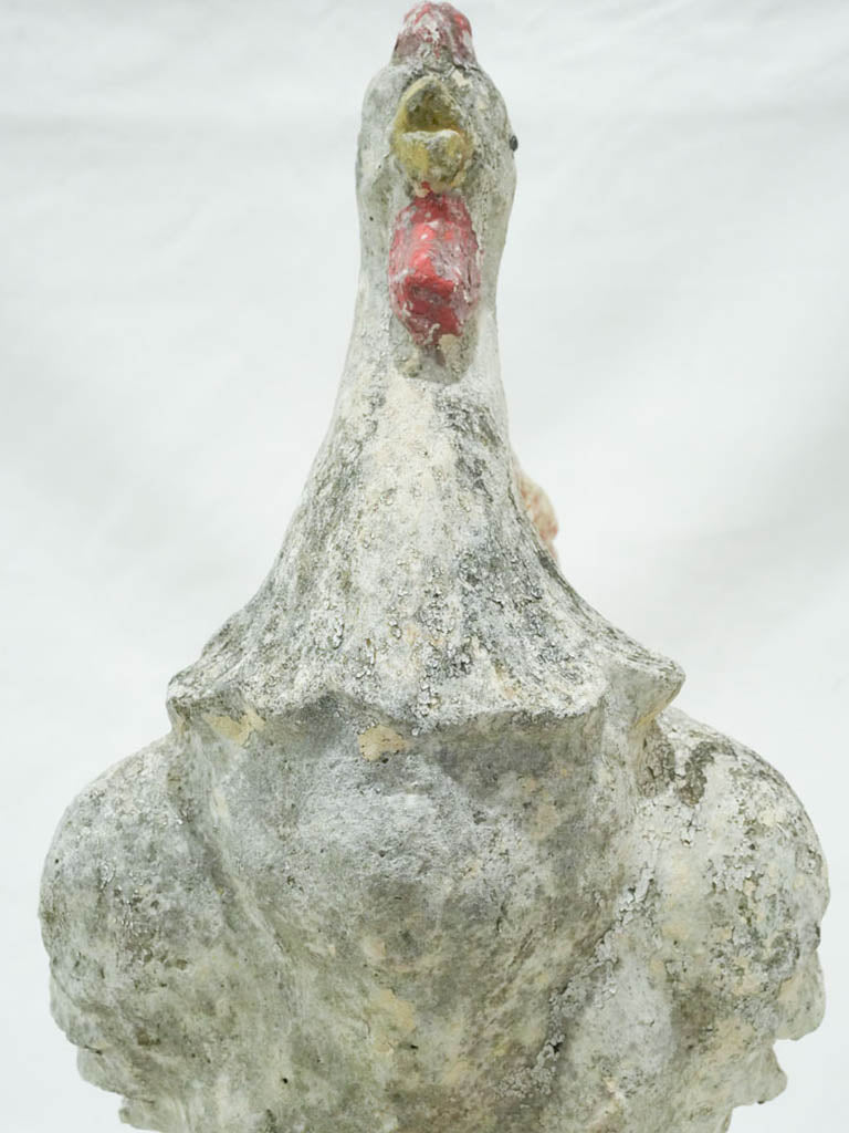 Authentic rustic rooster sculptures
