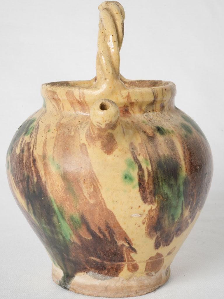 Artisanal small French water pitcher