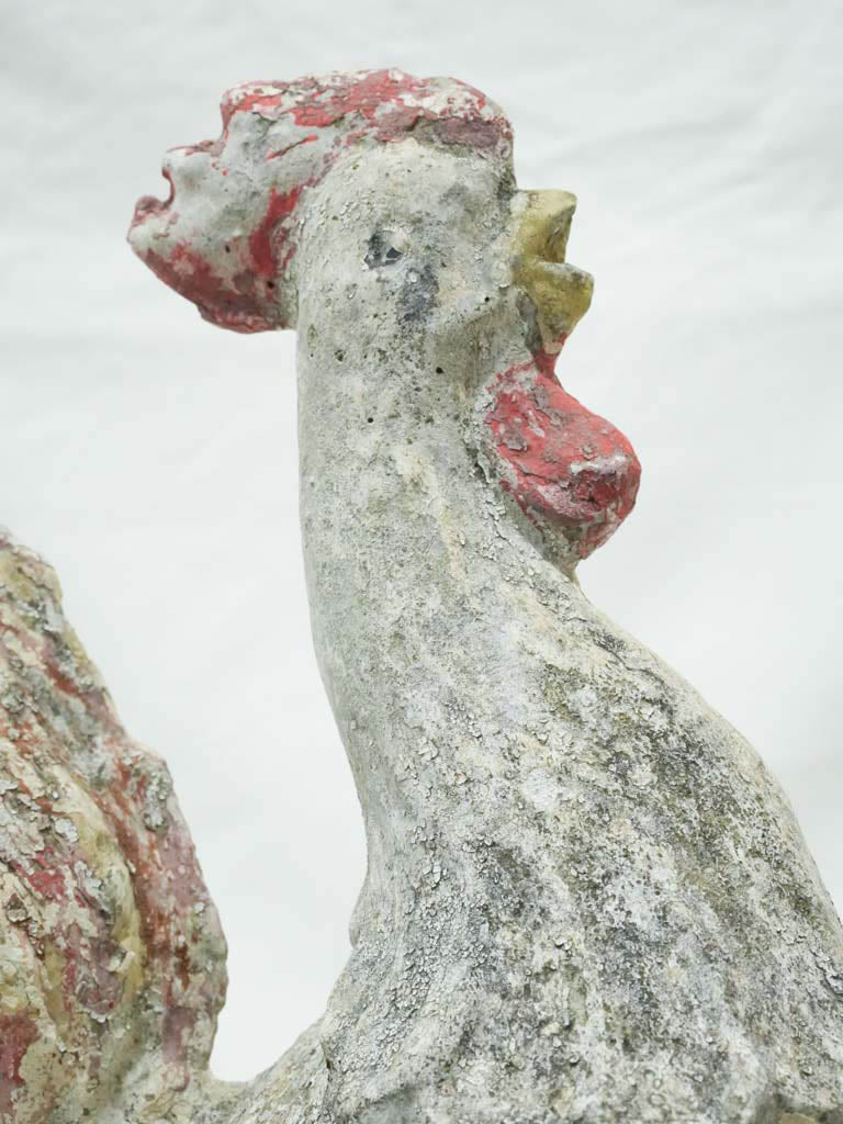 Mid-century reconstituted rooster vessels