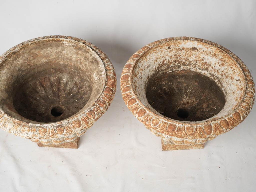 Heritage-style cast iron planters