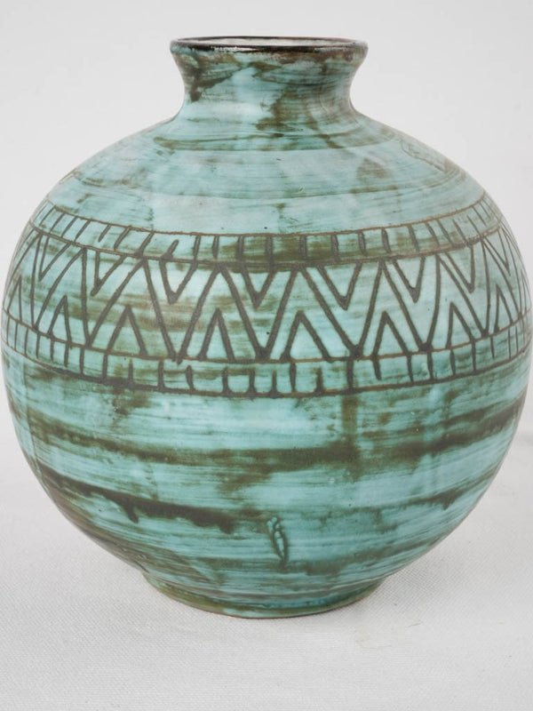 Antique 1950s Vallauris ceramic collectible vase