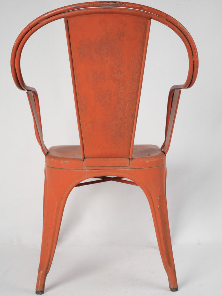 Aged rustic Tolix Bistro Armchairs