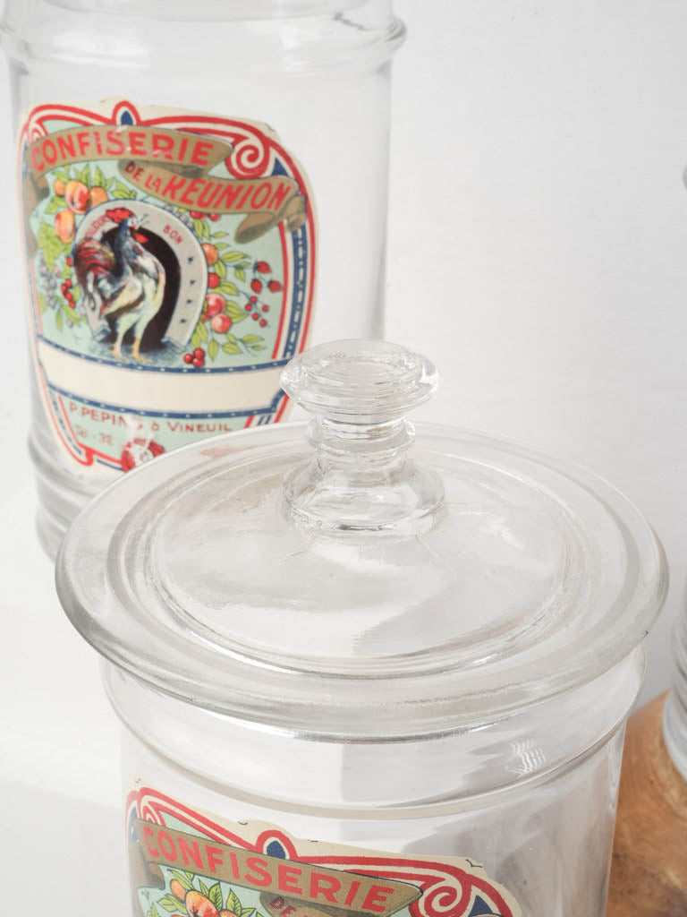 Old-world soda glass candy holder