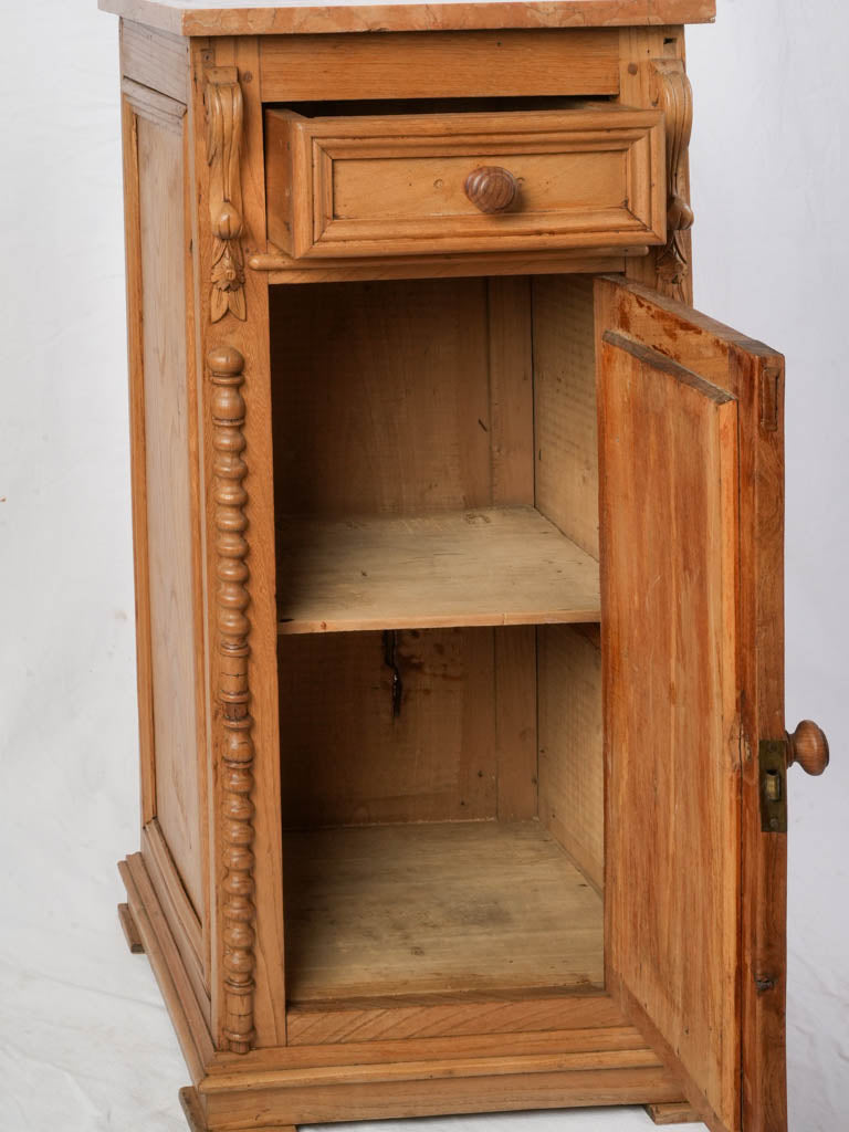 Rosé marble top cabinet