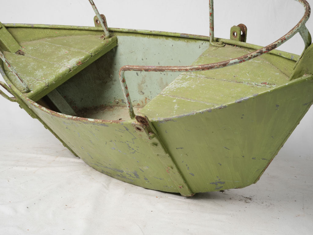 Rustic aesthetic wooden swing basket