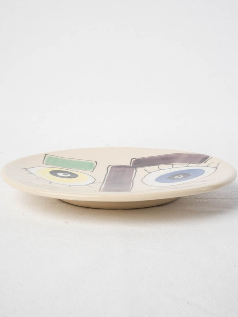 Colorful hand-painted ceramic plate