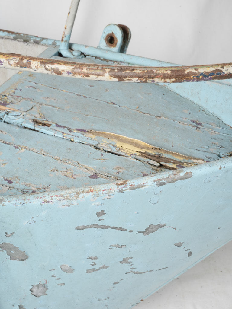 Nostalgic weathered patina boat swing