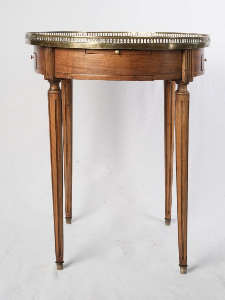 Refined aged marble top table