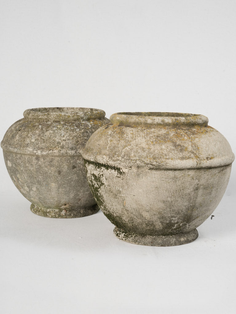 Robust Weathered Patina Flower Pots