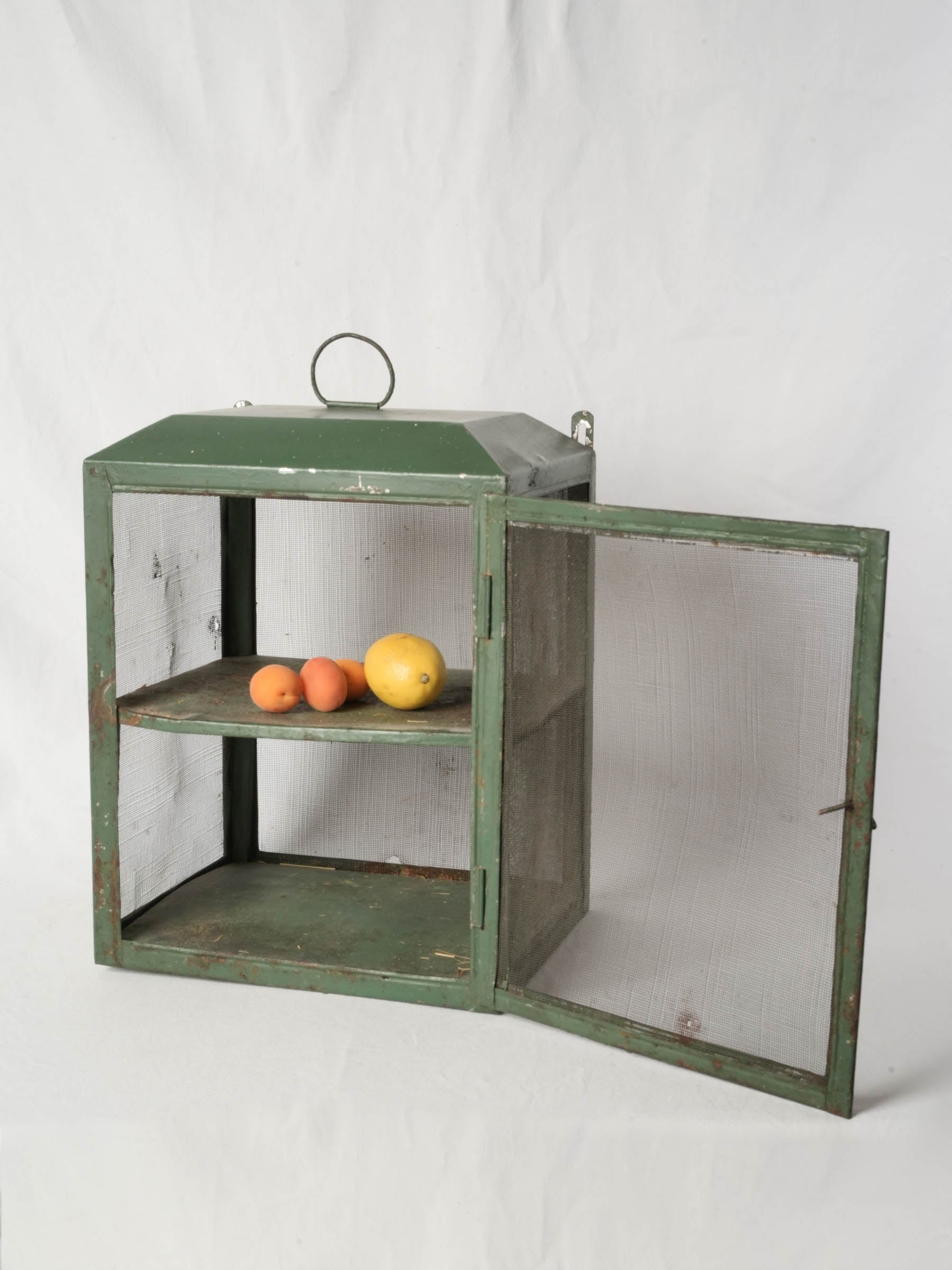 Antique French Garde-Manger / Food Safe w/ Green Patina