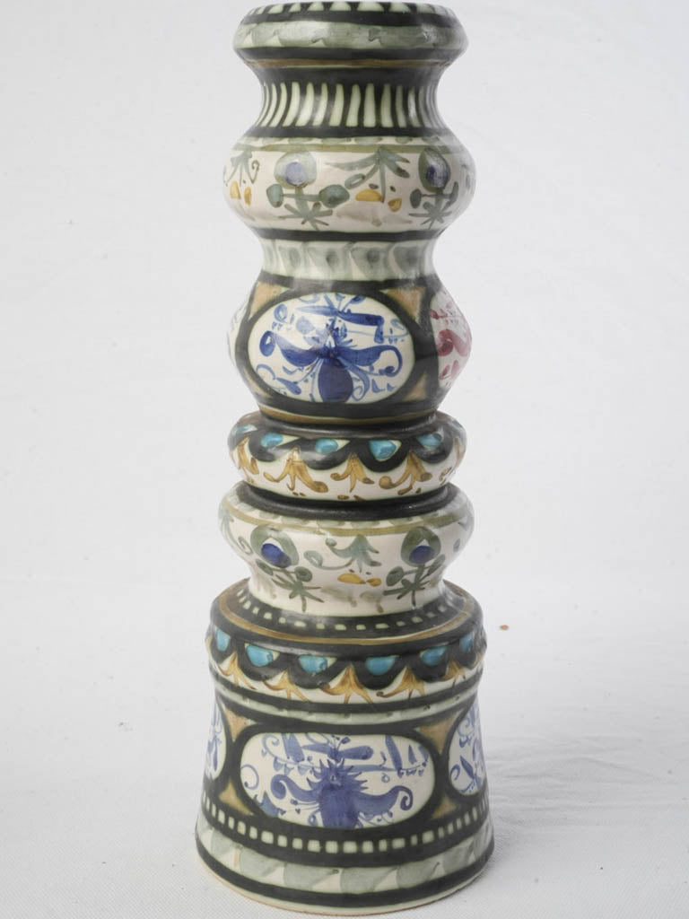 Hand-painted Breton ceramic vase