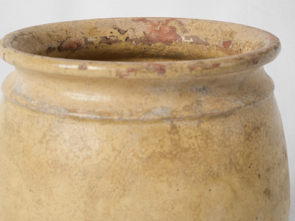 Traditional French pale yellow jar