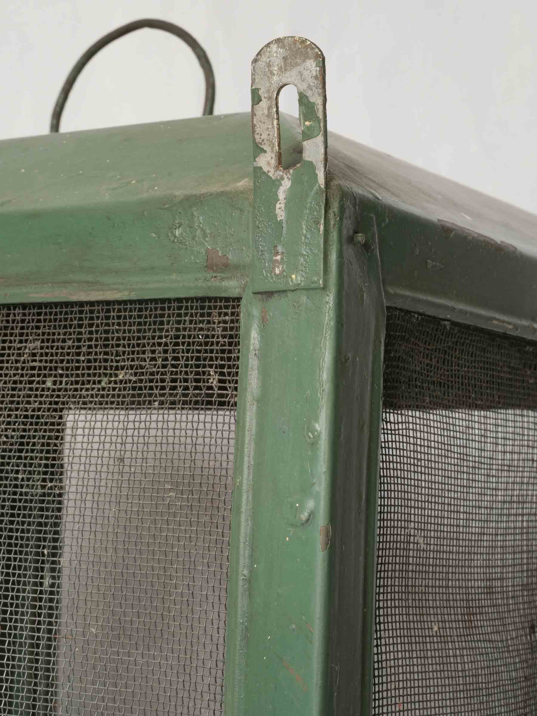 Antique French Garde-Manger / Food Safe w/ Green Patina