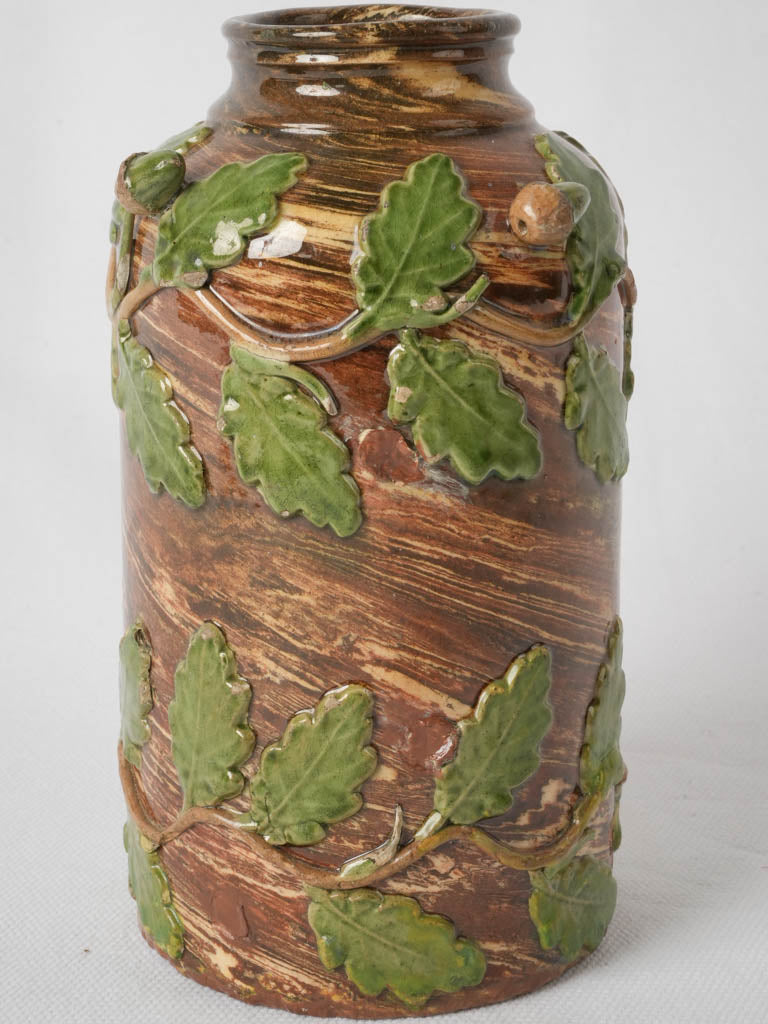 Unique oak leaf and acorn vase