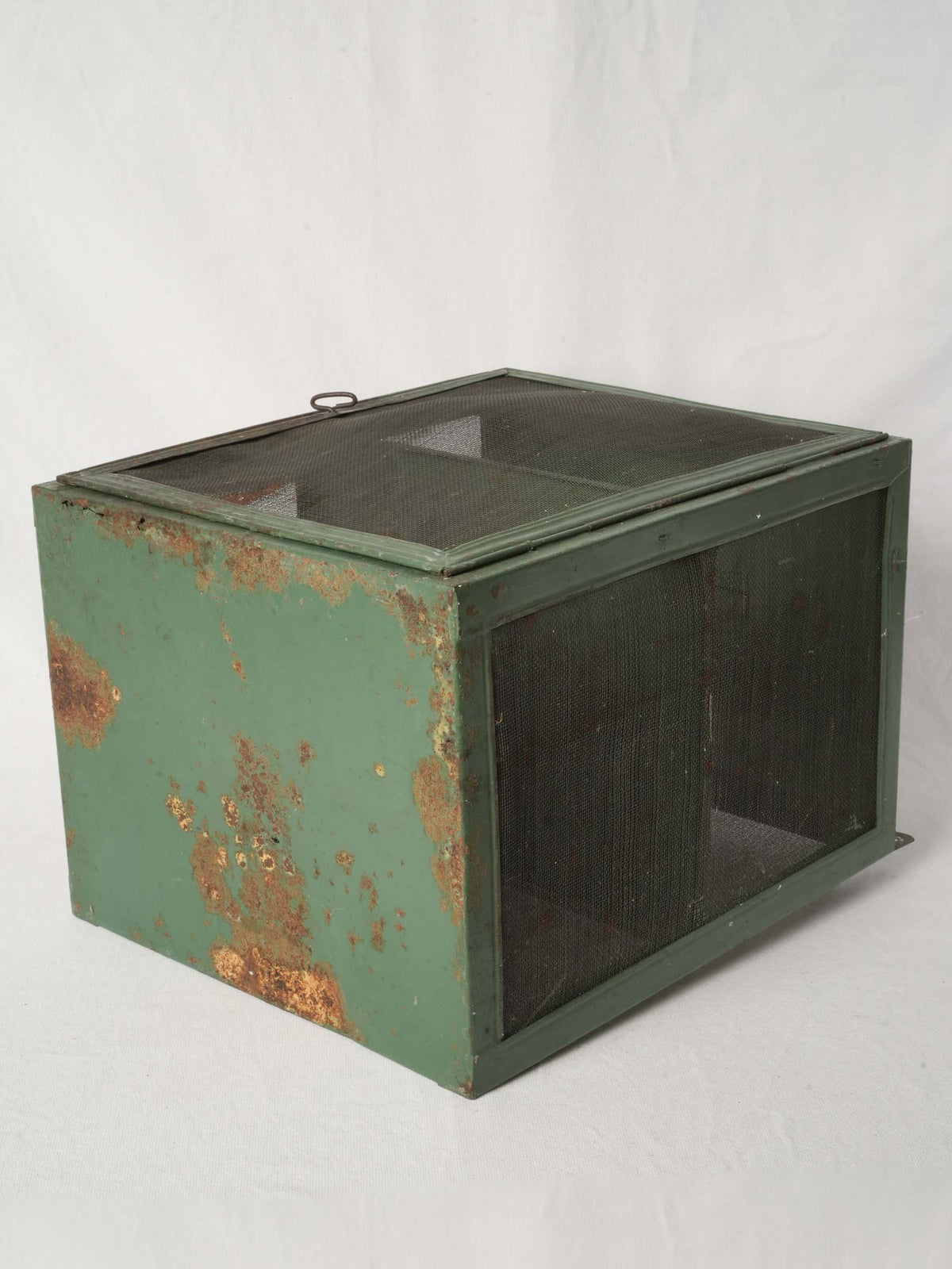 Antique French Garde-Manger / Food Safe w/ Green Patina