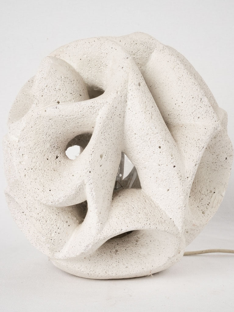 Vintage carved limestone lamp - Albert Tormos 10¼"