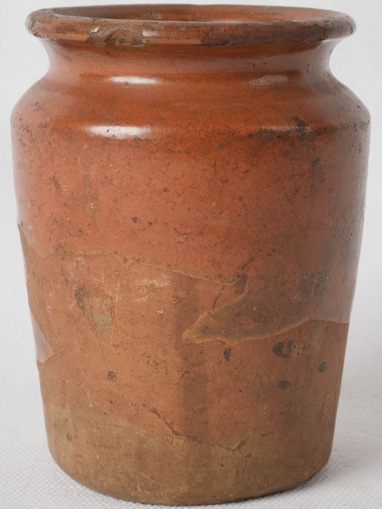 Charming ochre glazed flower pot