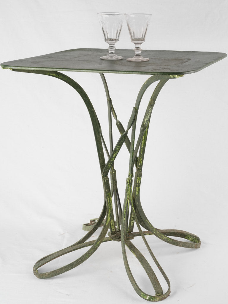 Antique square French garden table