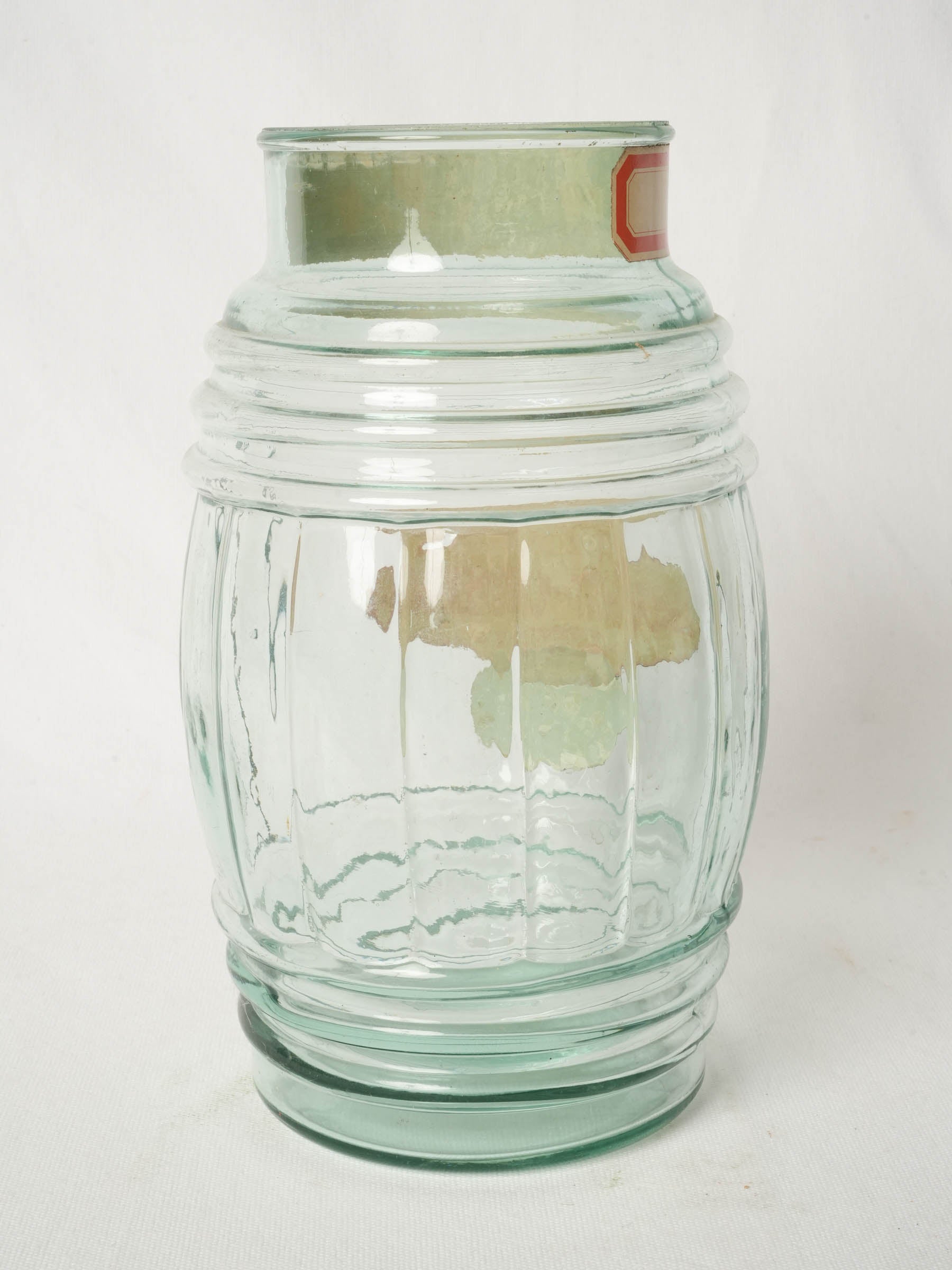 Early 20th Century French Glass Confectioners Jar with Original Labels