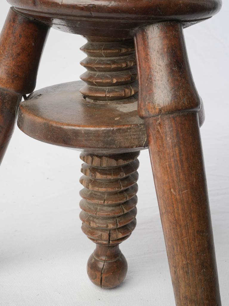 Chocolate patina artist's chair