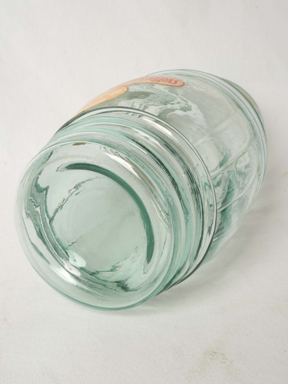 Early 20th Century French Glass Confectioners Jar with Original Labels