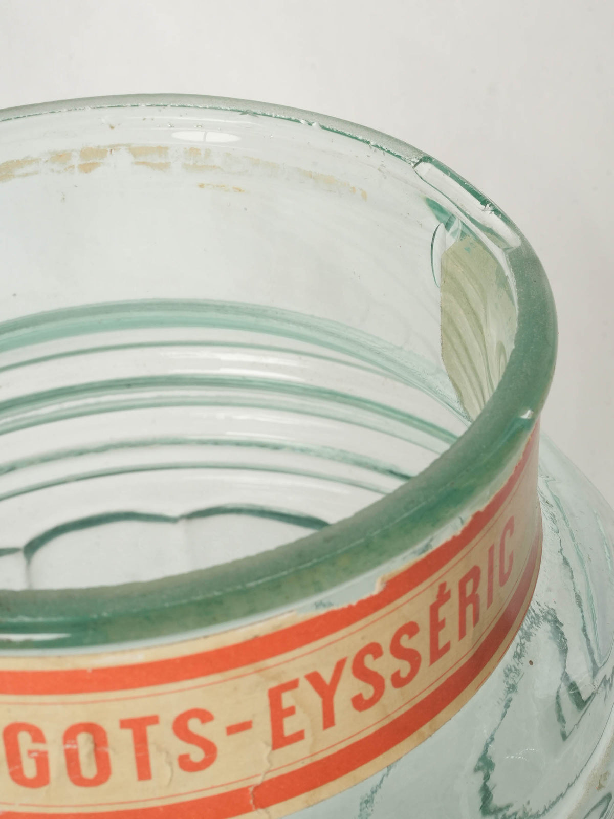 Early 20th Century French Glass Confectioners Jar with Original Labels