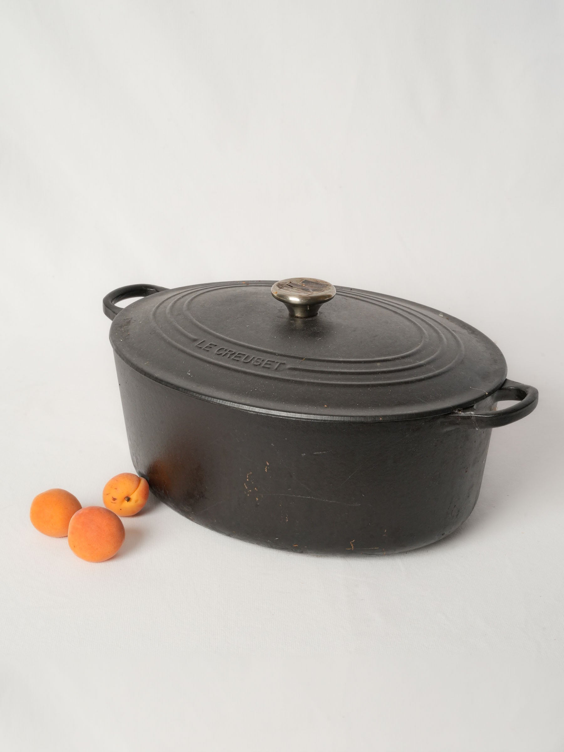 Vintage Le Creuset Black Oval Cast Iron Casserole 17¼" x 11¾"