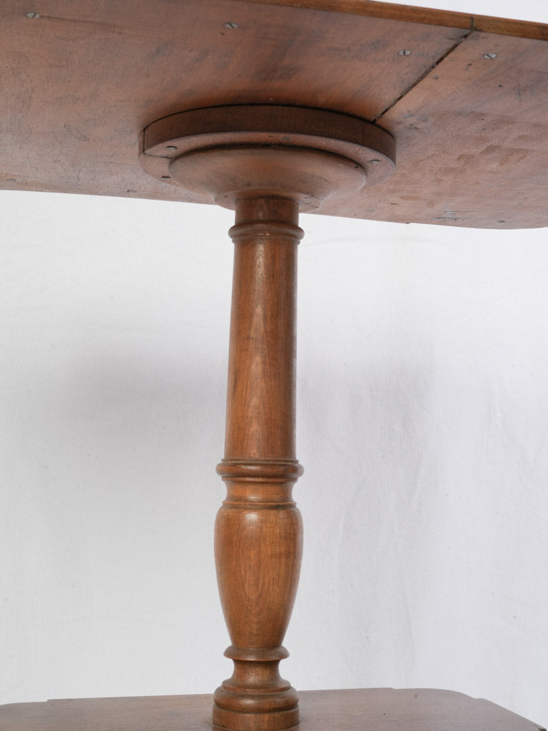 Warm-toned walnut side table